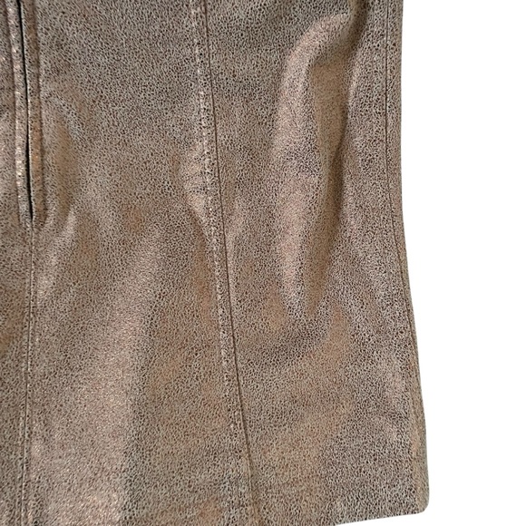 Free People Sparkly Rose Gold Mini Skirt Size 12 - Picture 4 of 6